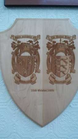 Custom Engraved Large Double Shield