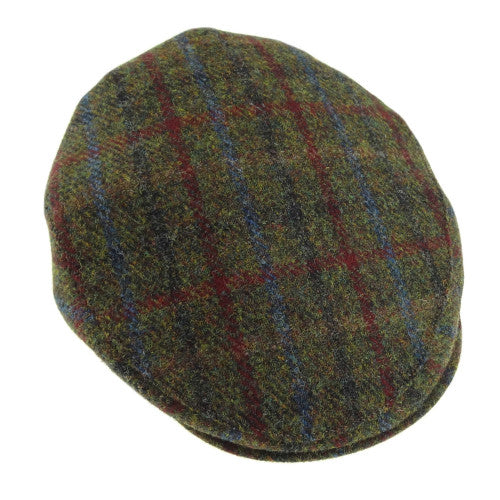 Green Check harris tweed flat cap.  Scottish Treasures Celtic Corner