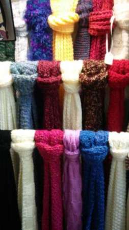Hand knit scarves