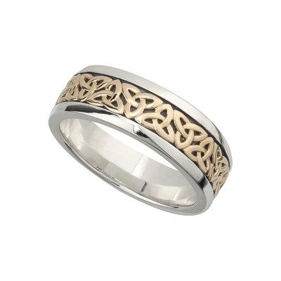 Trinity Knot 10K and Sterling Silver Band (Gents) - Celtic Corner / Scottish Treasures