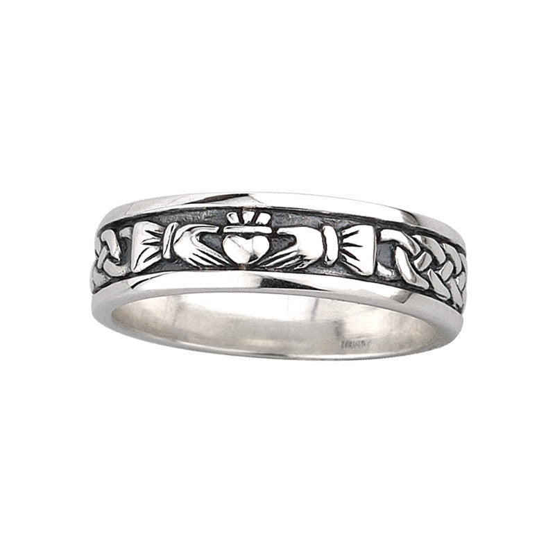 Claddagh Sterling Silver Band (Gents)