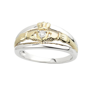 Claddagh Band (Silver and 10KGold)