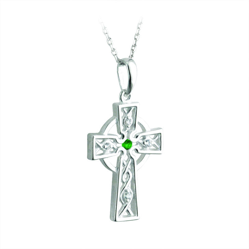 Gold Celtic Necklace - Emerald - 46515