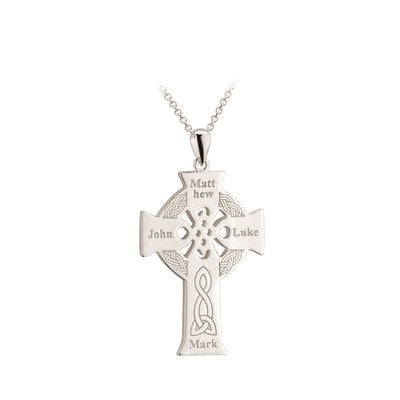 Sterling silver apostles celtic cross which is reversible.  Apostles are listed on the reverse side.  Celtic Corner/Scottish Treasures