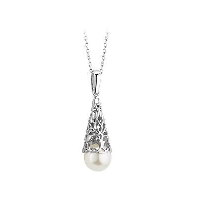 Glass Pearl Tree of Life Pendant and Earrings - Celtic Corner / Scottish Treasures