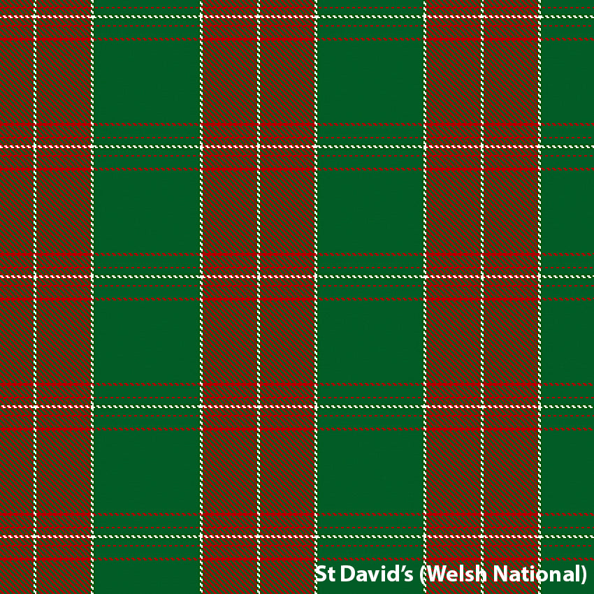 St. David's (Welsh National) tartan.  Scottish Treasures Celtic Corner