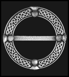 Celtic Interlace Large Tartan Scarf Ring