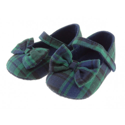 Baby Black Watch tartan shoe.  Soft sole.  Scottish Treasures/Celtic Corner