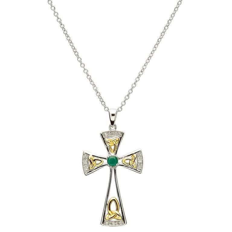 Gold Gem Set Celtic Cross Necklaces | Celtic Cross Jewelry