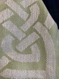Dalkey scarf with close up of celtic knots.