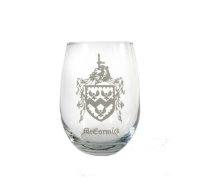 Custom laser engraved stemless wine glasses