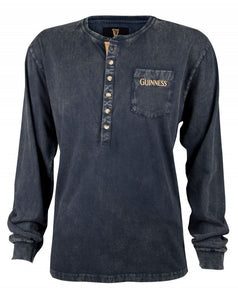 Official Guinness henley with long sleeves in soft cotton.  Scottish Treasures Celtic Corner