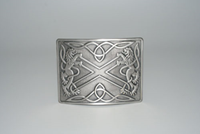 Saltire buckle with lion and St. Andrews cross; antique silver finish  Scottish Treasures Celtic Corner