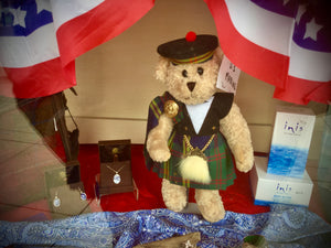 Teddy bear dressed in US Marine tartan