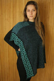 jewel colored ballatar poncho with celtic knots
