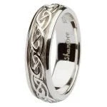 Sterling Silver Wedding Ring With Celtic Knots