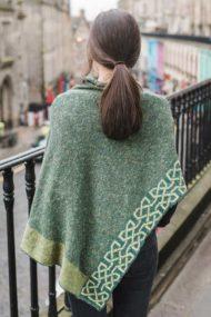 back view of moss ballatar poncho