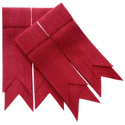 Weathered red flashes aka garters for kilt hose