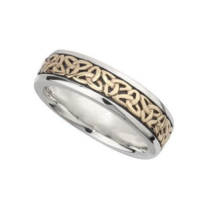 Trinity Knot 10K and Sterling Silver Band (Ladies) - Celtic Corner / Scottish Treasures