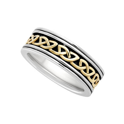 Mens Celtic Knot Band (10K and Sterling Silver)