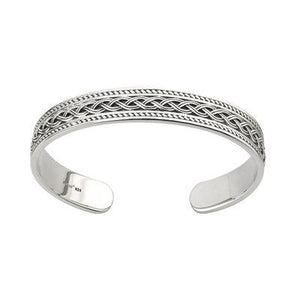 Gents Heavy Celtic Knot Cuff  Bracelet (Silver & 10K) - Celtic Corner / Scottish Treasures