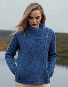 Aran Shannon Side Zip Sweater