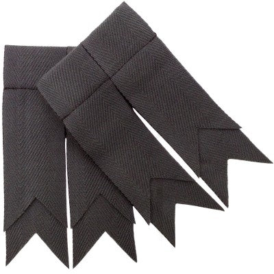 Stealth grey garters aka flashes for kilt hose