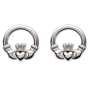 Claddagh Sterling Silver Studs